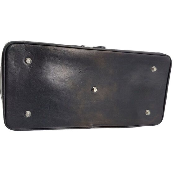 Maxwell Scott Authentic Leather Doctor Bag Black Handmade Italy Key Lock Large - Picture 7 of 9